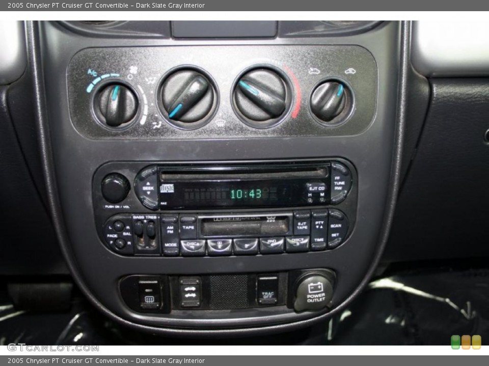 Dark Slate Gray Interior Controls for the 2005 Chrysler PT Cruiser GT Convertible #48472362
