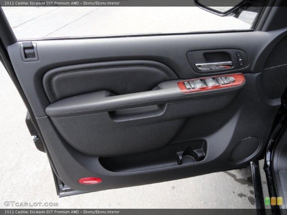Ebony/Ebony Interior Door Panel for the 2011 Cadillac Escalade EXT Premium AWD #48472617
