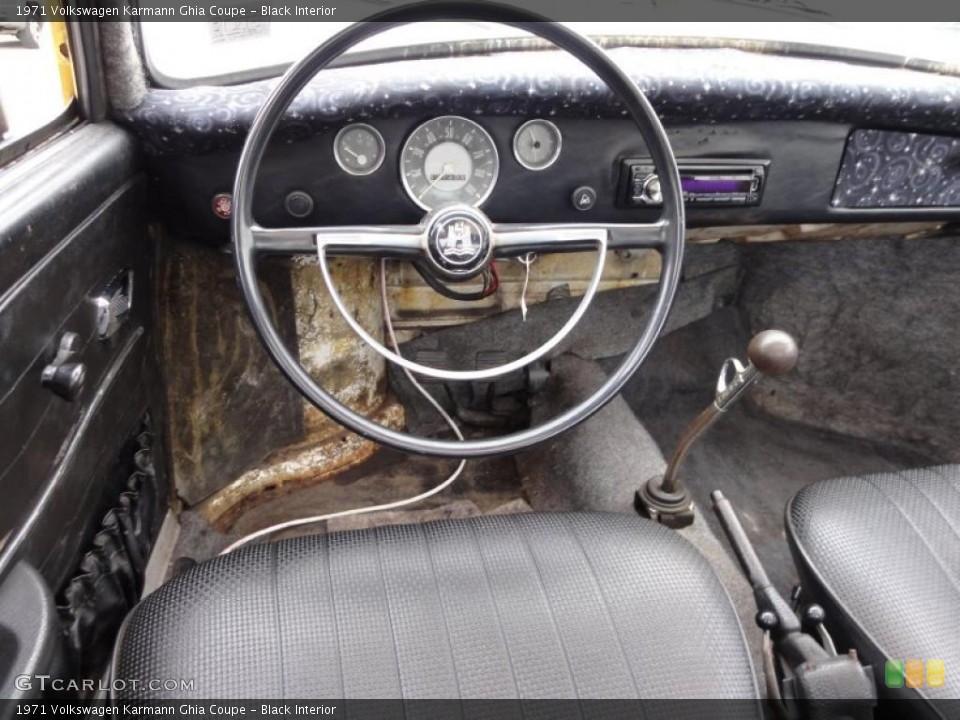 Black Interior Dashboard for the 1971 Volkswagen Karmann Ghia Coupe #48472650