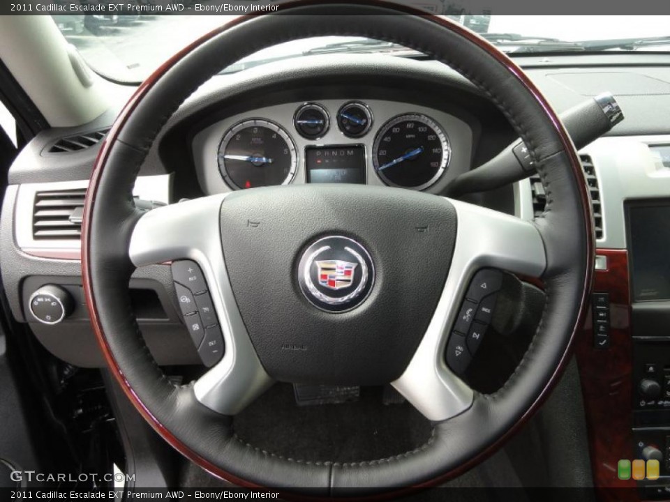 Ebony/Ebony Interior Steering Wheel for the 2011 Cadillac Escalade EXT Premium AWD #48472710