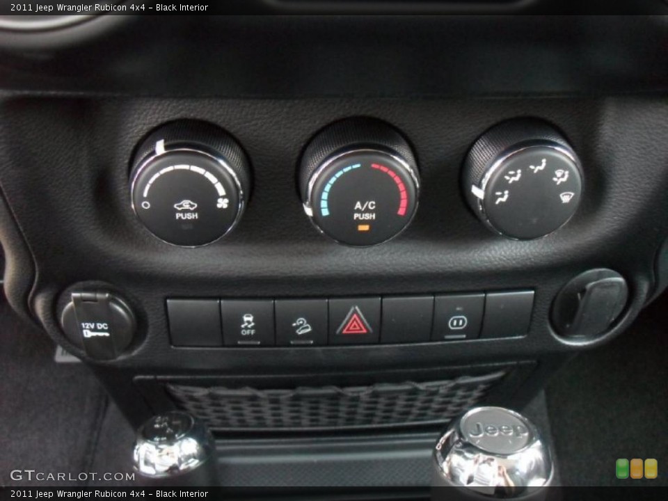 Black Interior Controls for the 2011 Jeep Wrangler Rubicon 4x4 #48472746