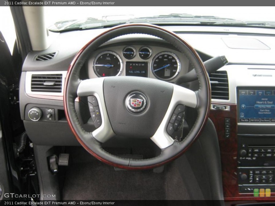 Ebony/Ebony Interior Steering Wheel for the 2011 Cadillac Escalade EXT Premium AWD #48472986