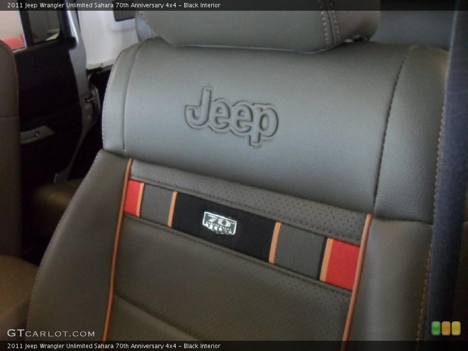 Black Interior Photo for the 2011 Jeep Wrangler Unlimited Sahara 70th Anniversary 4x4 #48473472