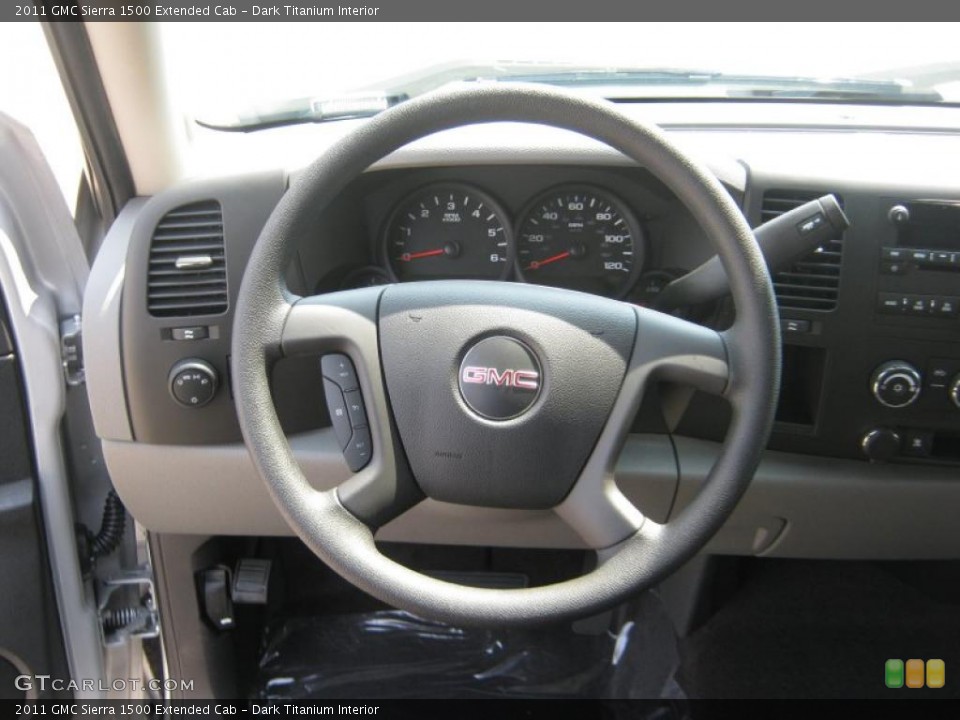 Dark Titanium Interior Steering Wheel for the 2011 GMC Sierra 1500 Extended Cab #48474192