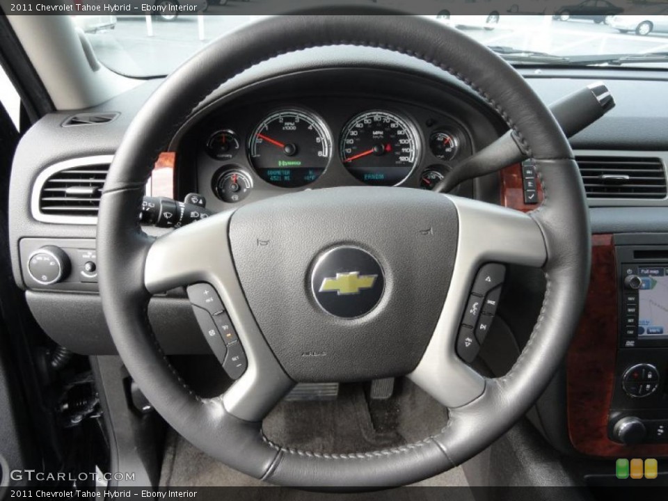 Ebony Interior Steering Wheel for the 2011 Chevrolet Tahoe Hybrid #48474444