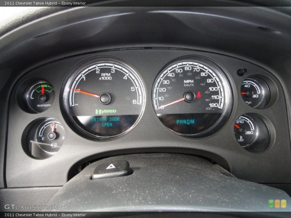 Ebony Interior Gauges for the 2011 Chevrolet Tahoe Hybrid #48474510
