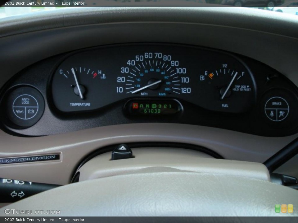 Taupe Interior Gauges for the 2002 Buick Century Limited #48475320