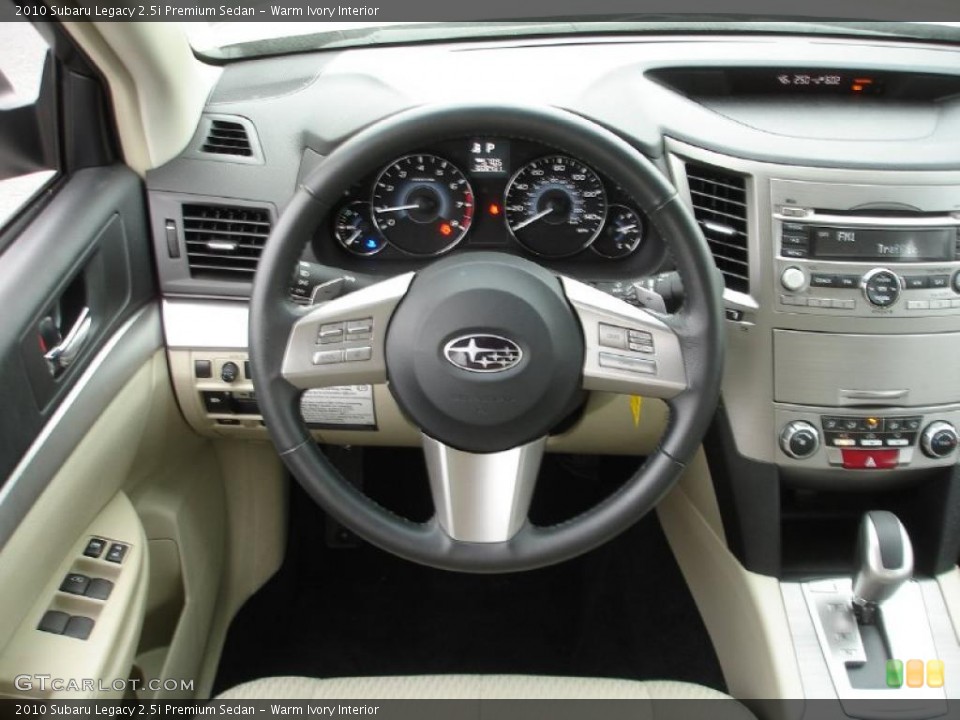 Warm Ivory Interior Steering Wheel for the 2010 Subaru Legacy 2.5i Premium Sedan #48476205