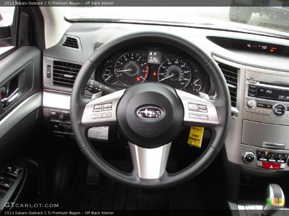 Off Black Interior Steering Wheel for the 2011 Subaru Outback 2.5i Premium Wagon #48476424