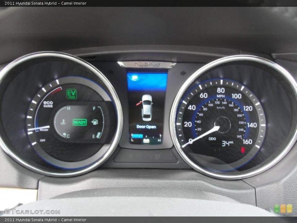 Camel Interior Gauges for the 2011 Hyundai Sonata Hybrid #48477561