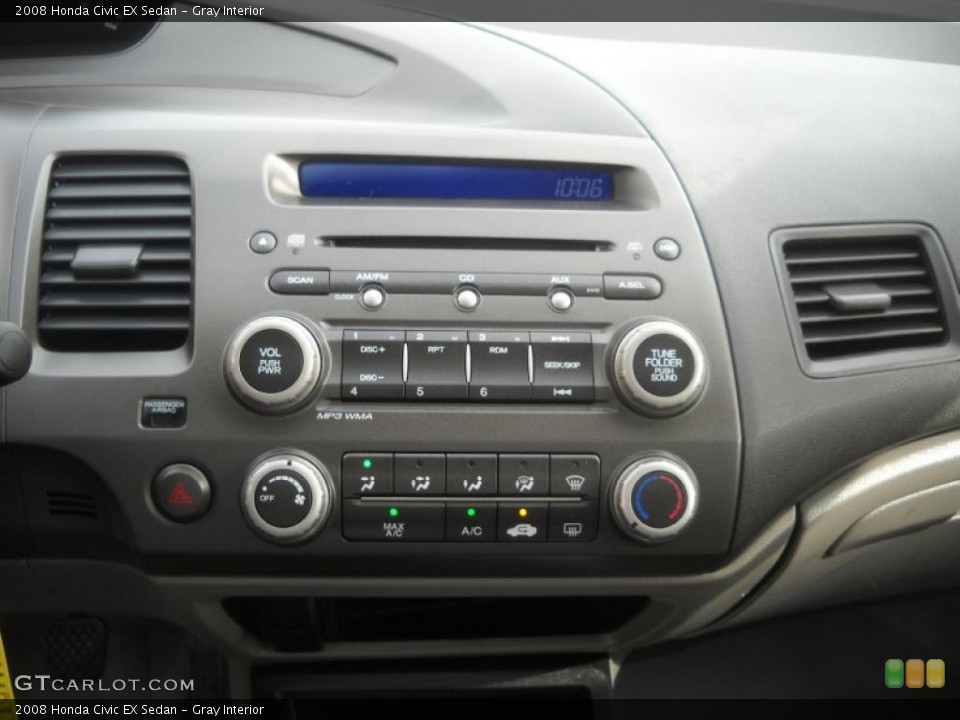 Gray Interior Controls for the 2008 Honda Civic EX Sedan #48479292
