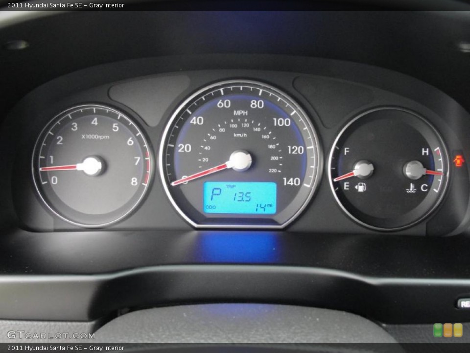 Gray Interior Gauges for the 2011 Hyundai Santa Fe SE #48479370