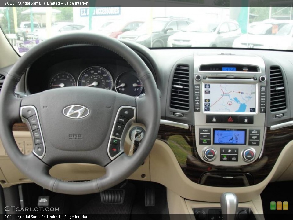 Beige Interior Dashboard for the 2011 Hyundai Santa Fe Limited #48479814