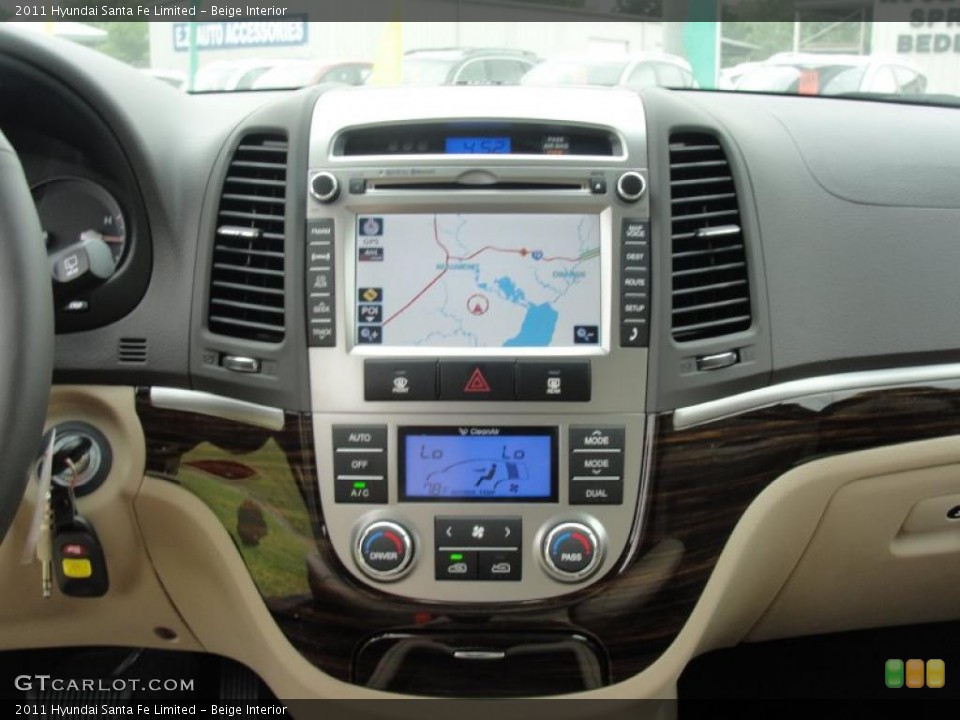 Beige Interior Controls for the 2011 Hyundai Santa Fe Limited #48479829