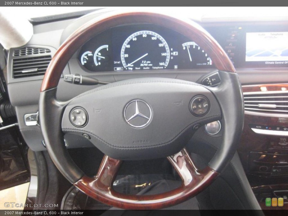 Black Interior Steering Wheel for the 2007 Mercedes-Benz CL 600 #48481464