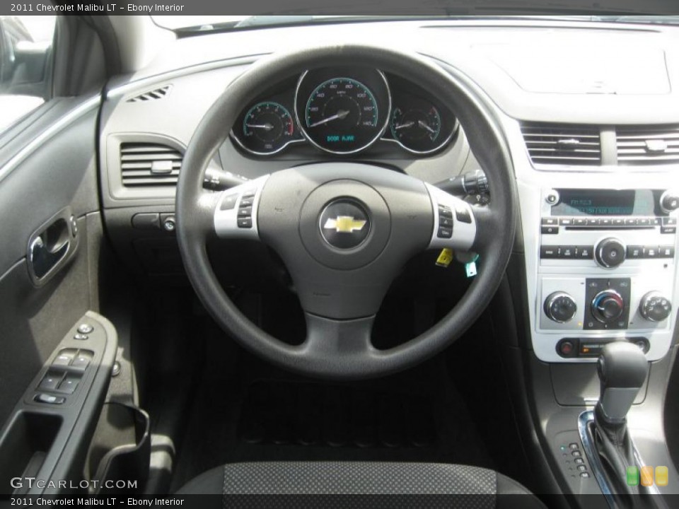 Ebony Interior Steering Wheel for the 2011 Chevrolet Malibu LT #48481575