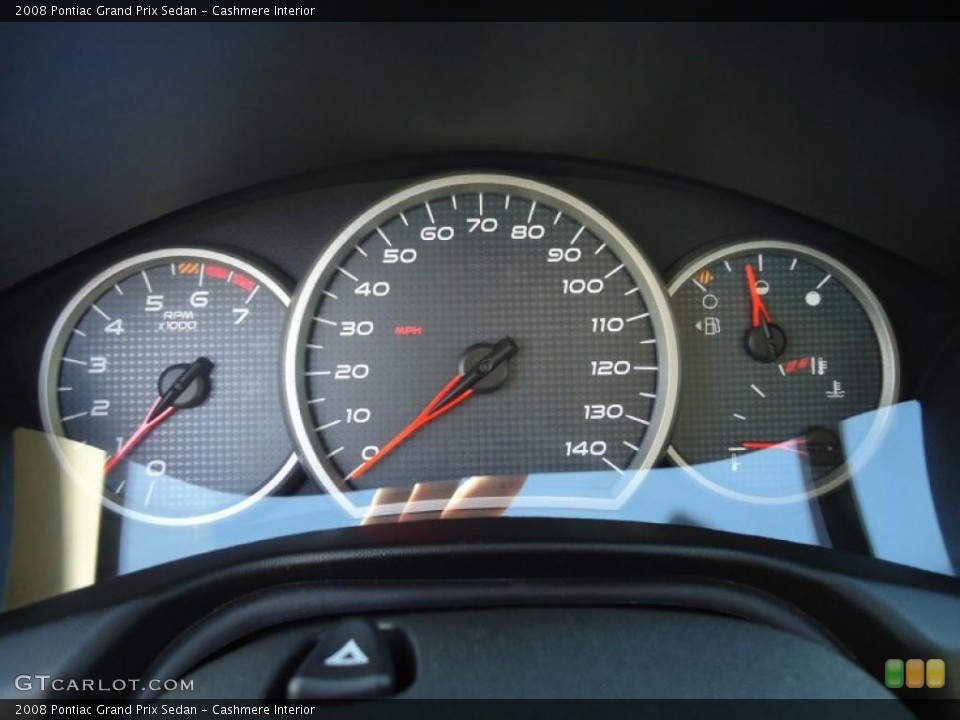 Cashmere Interior Gauges for the 2008 Pontiac Grand Prix Sedan #48482319