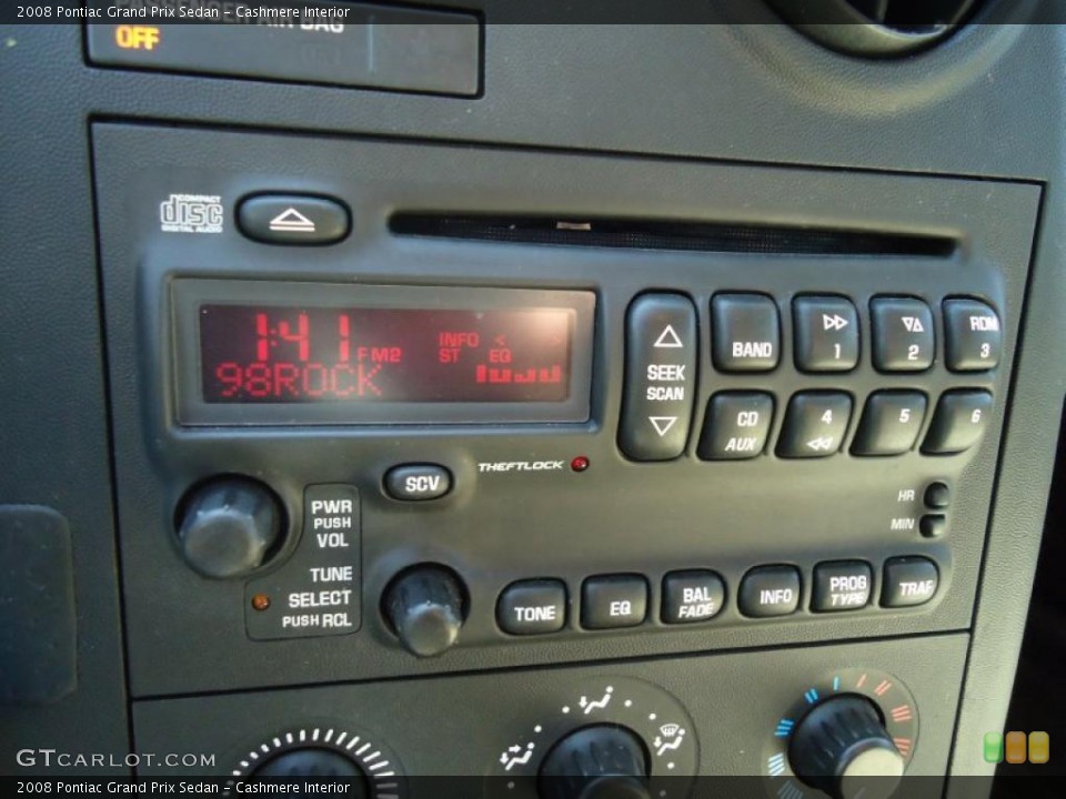 Cashmere Interior Controls for the 2008 Pontiac Grand Prix Sedan #48482331