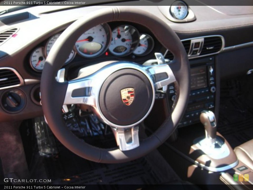 Cocoa Interior Steering Wheel for the 2011 Porsche 911 Turbo S Cabriolet #48482565