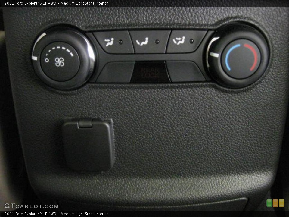 Medium Light Stone Interior Controls for the 2011 Ford Explorer XLT 4WD #48483567