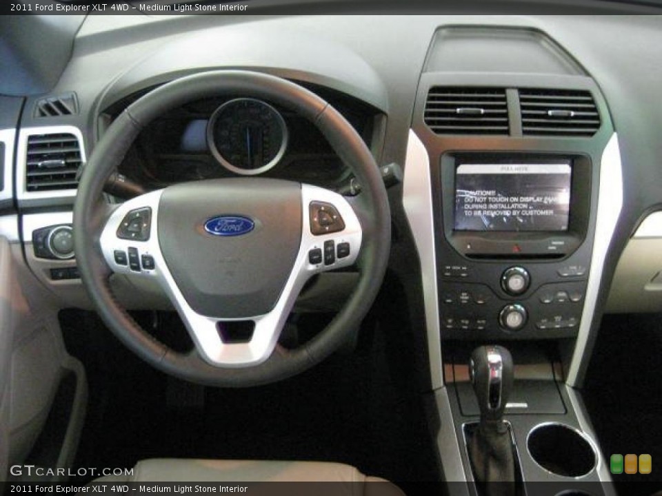 Medium Light Stone Interior Dashboard for the 2011 Ford Explorer XLT 4WD #48483582