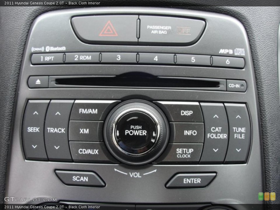 Black Cloth Interior Controls for the 2011 Hyundai Genesis Coupe 2.0T #48483846