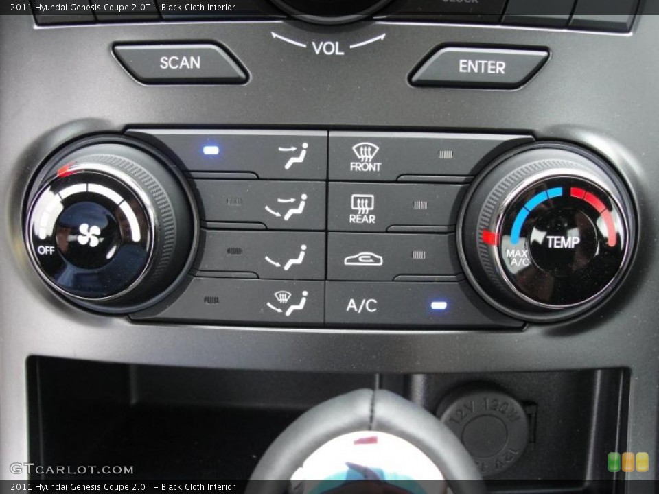 Black Cloth Interior Controls for the 2011 Hyundai Genesis Coupe 2.0T #48483861