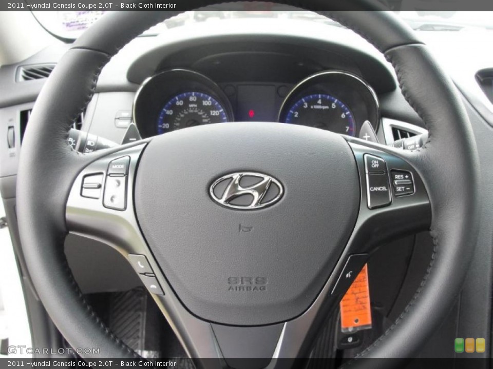 Black Cloth Interior Steering Wheel for the 2011 Hyundai Genesis Coupe 2.0T #48483893