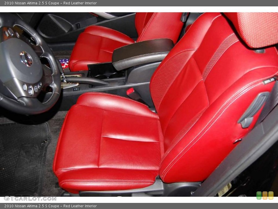 Red Leather Interior Photo for the 2010 Nissan Altima 2.5 S Coupe #48484233