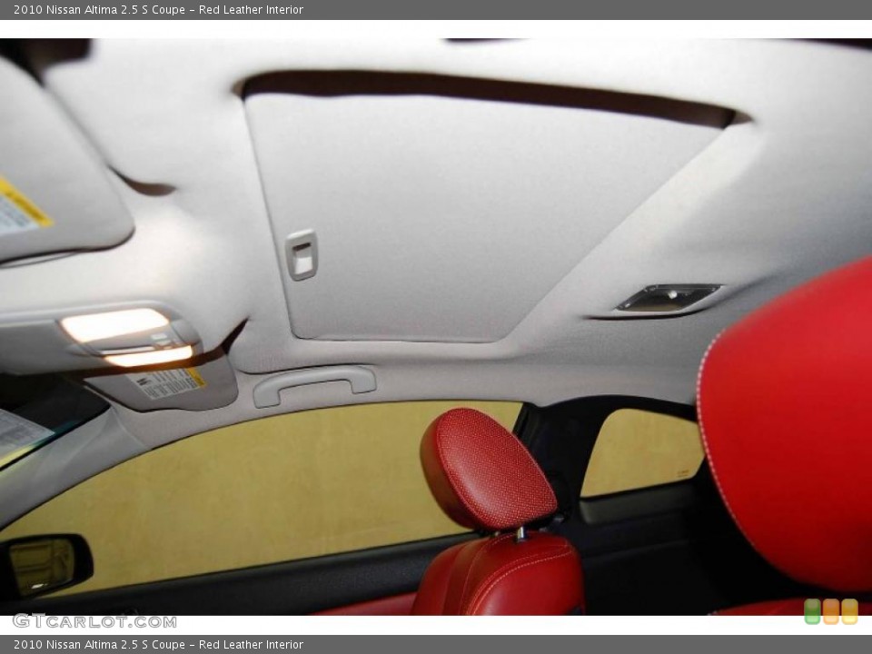 Red Leather Interior Sunroof for the 2010 Nissan Altima 2.5 S Coupe #48484263