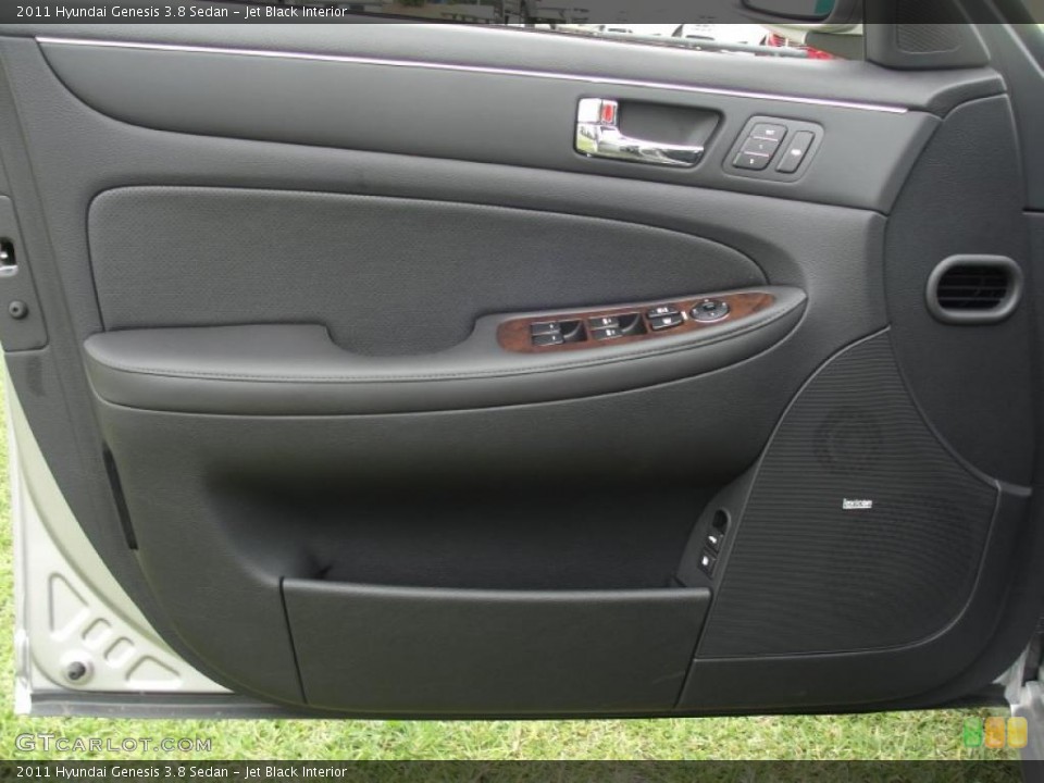 Jet Black Interior Door Panel for the 2011 Hyundai Genesis 3.8 Sedan #48484275