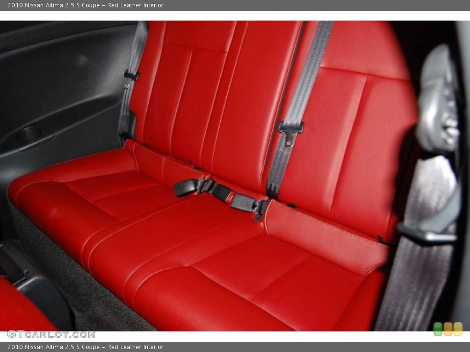 Red Leather Interior Photo for the 2010 Nissan Altima 2.5 S Coupe #48484293