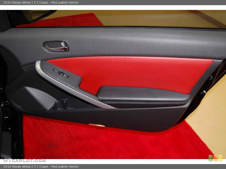 Red Leather Interior Door Panel for the 2010 Nissan Altima 2.5 S Coupe #48484320