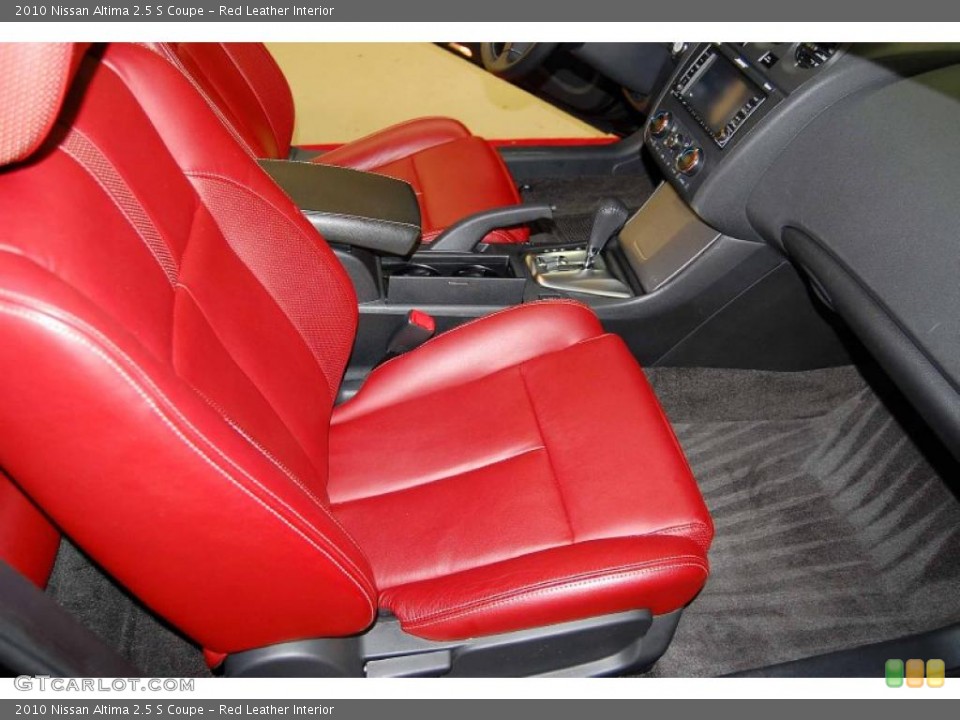 Red Leather Interior Photo for the 2010 Nissan Altima 2.5 S Coupe #48484335