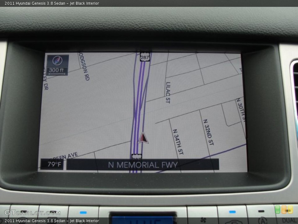Jet Black Interior Navigation for the 2011 Hyundai Genesis 3.8 Sedan #48484401
