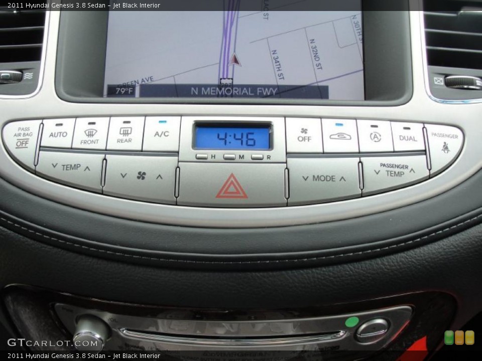 Jet Black Interior Controls for the 2011 Hyundai Genesis 3.8 Sedan #48484422