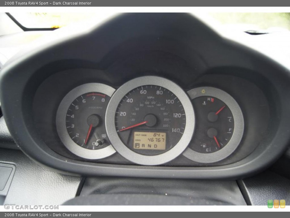 Dark Charcoal Interior Gauges for the 2008 Toyota RAV4 Sport #48488290