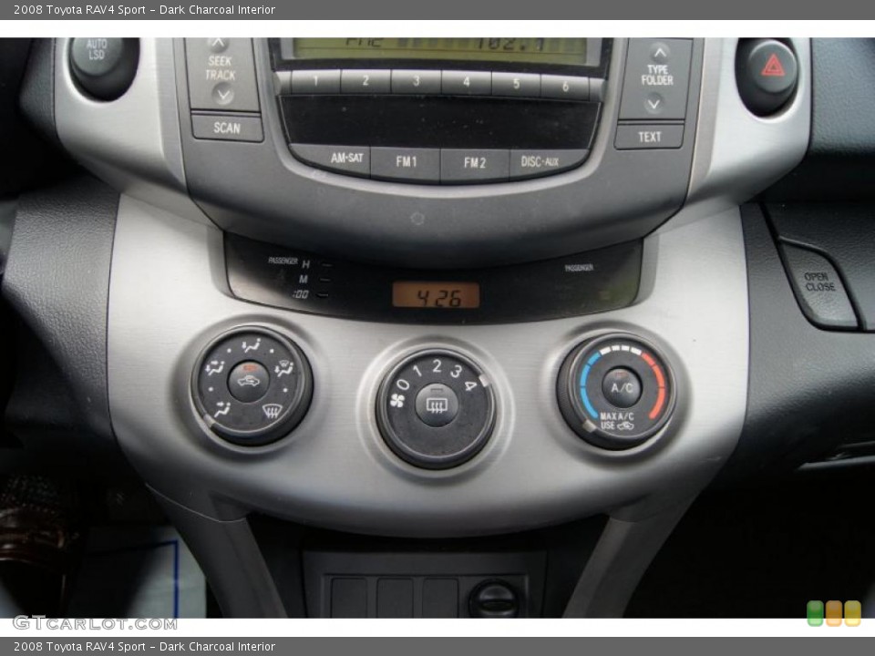 Dark Charcoal Interior Controls for the 2008 Toyota RAV4 Sport #48488380