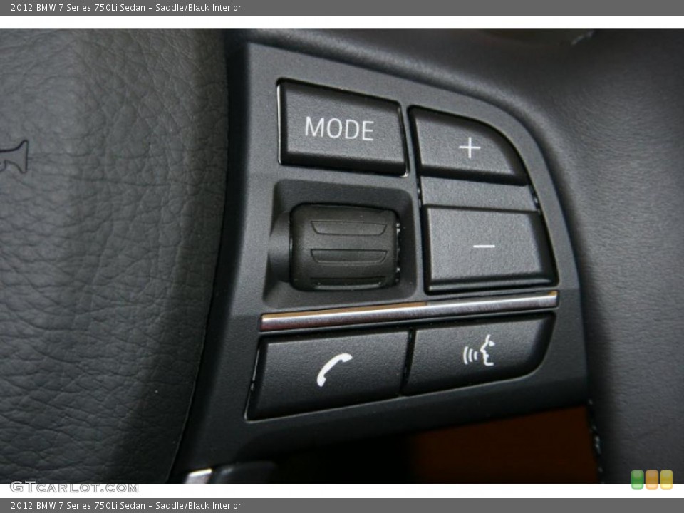 Saddle/Black Interior Controls for the 2012 BMW 7 Series 750Li Sedan #48489439