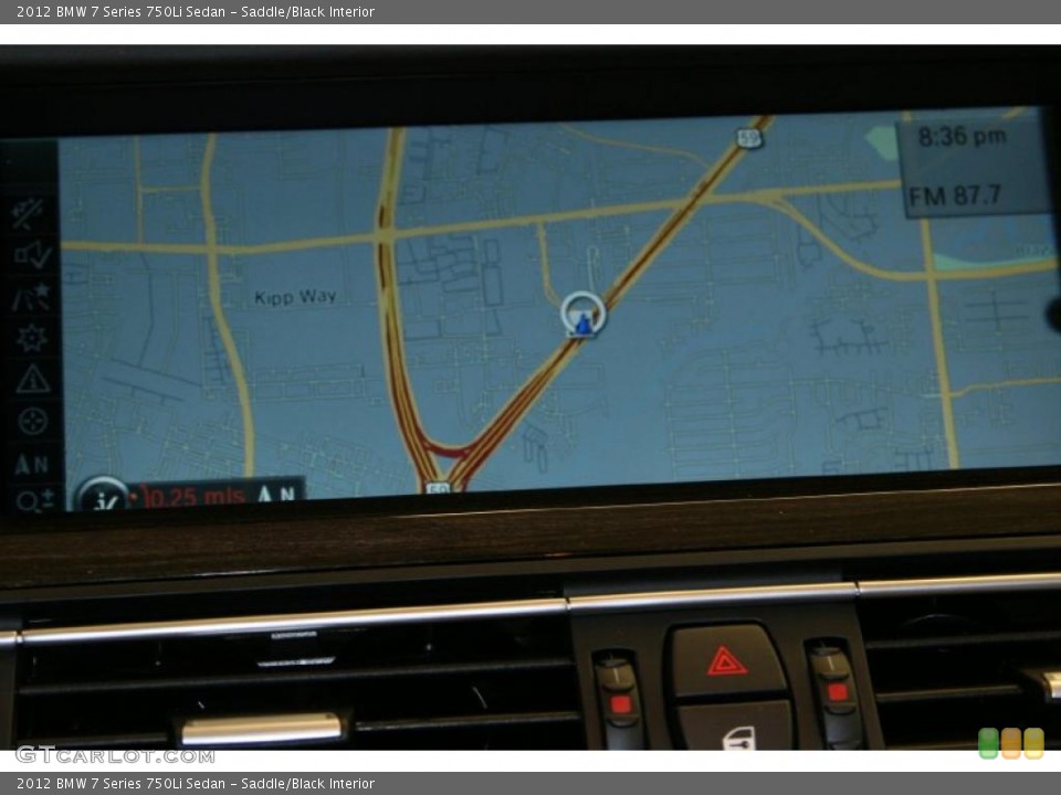 Saddle/Black Interior Navigation for the 2012 BMW 7 Series 750Li Sedan #48489484