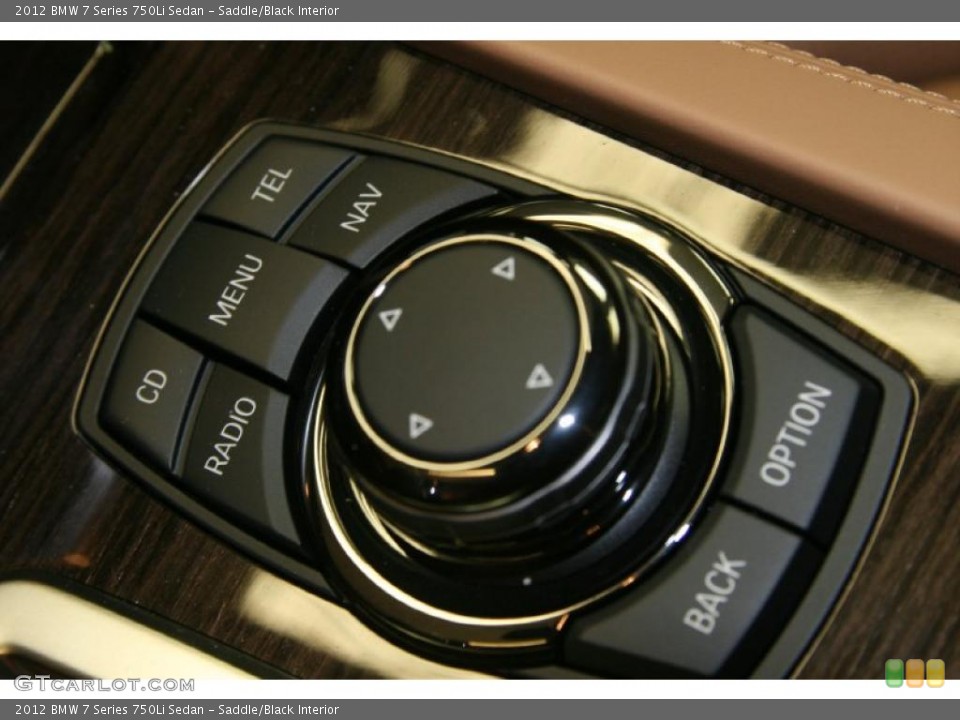 Saddle/Black Interior Controls for the 2012 BMW 7 Series 750Li Sedan #48489520