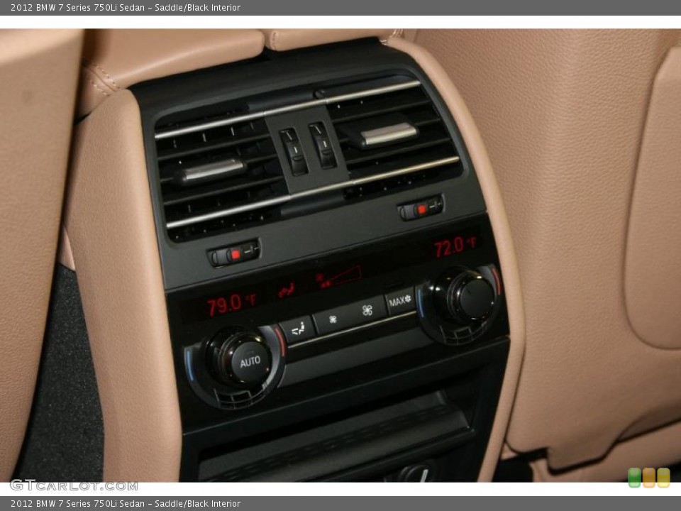 Saddle/Black Interior Controls for the 2012 BMW 7 Series 750Li Sedan #48489601