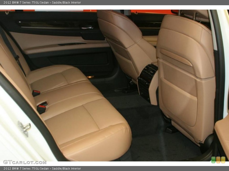 Saddle/Black Interior Photo for the 2012 BMW 7 Series 750Li Sedan #48489613