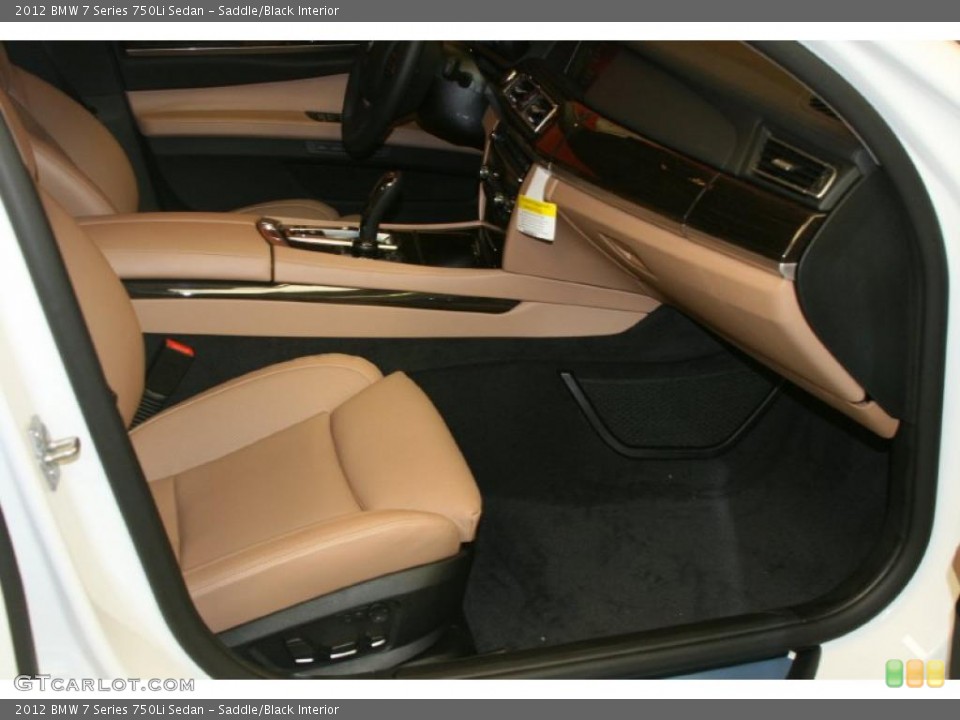 Saddle/Black Interior Photo for the 2012 BMW 7 Series 750Li Sedan #48489622