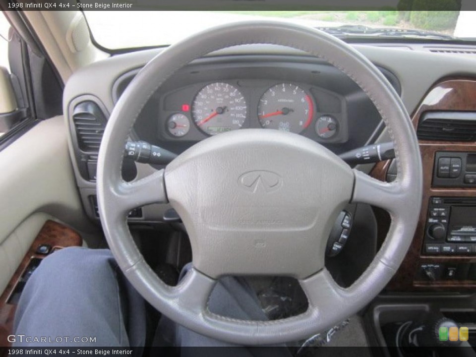 Stone Beige Interior Steering Wheel for the 1998 Infiniti QX4 4x4 #48490612
