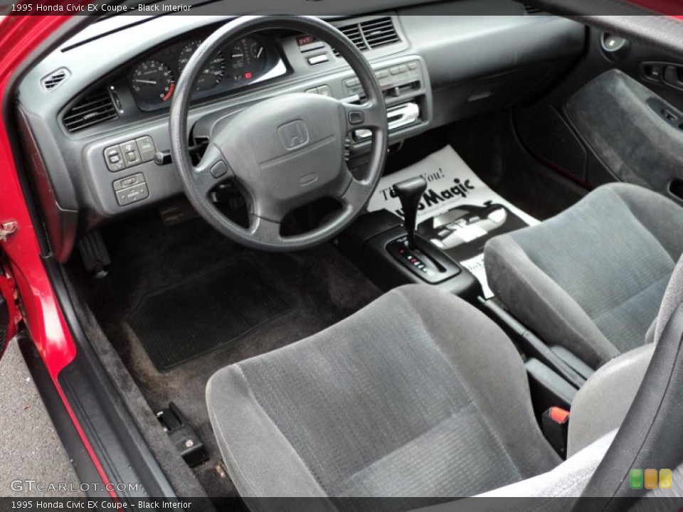 Black Interior Prime Interior for the 1995 Honda Civic EX Coupe #48490843