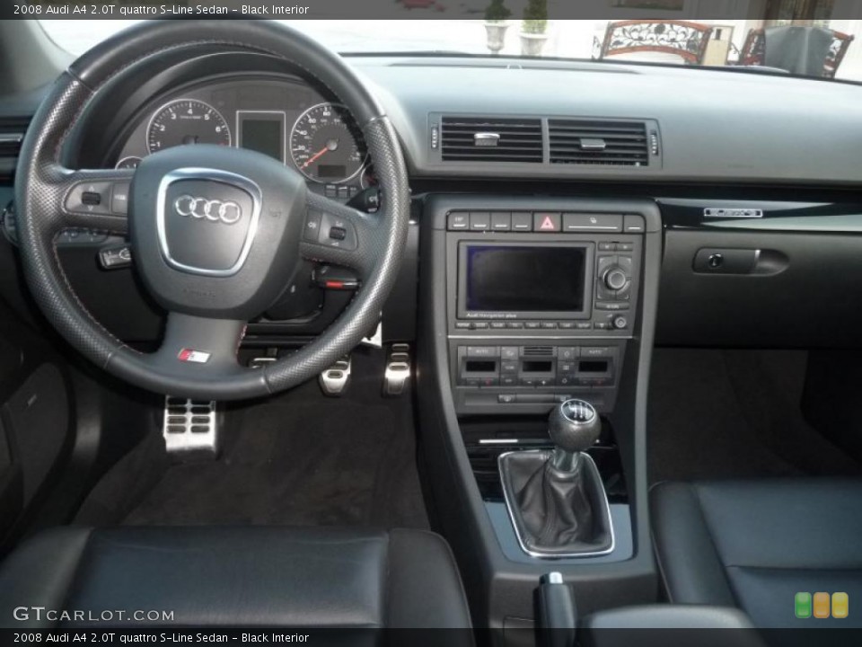 Black Interior Dashboard for the 2008 Audi A4 2.0T quattro S-Line Sedan #48491983
