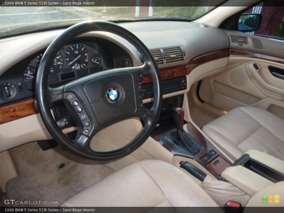 Sand Beige Interior Prime Interior for the 1999 BMW 5 Series 528i Sedan #48492079