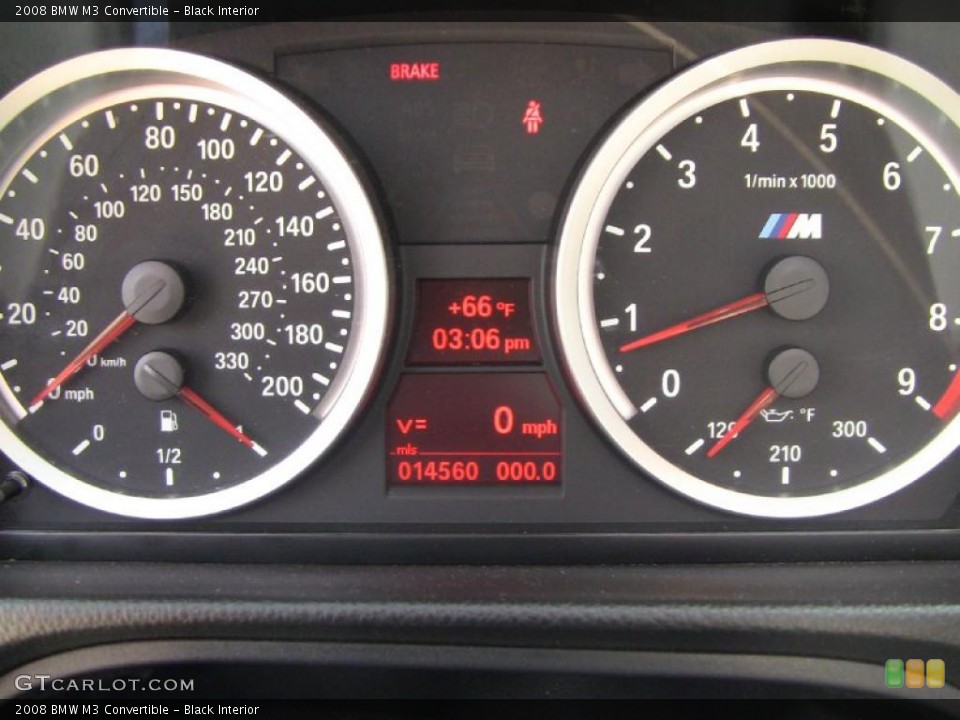 Black Interior Gauges for the 2008 BMW M3 Convertible #48492331