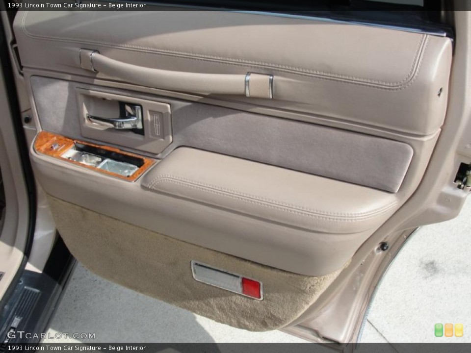 Beige Interior Door Panel for the 1993 Lincoln Town Car Signature #48492427